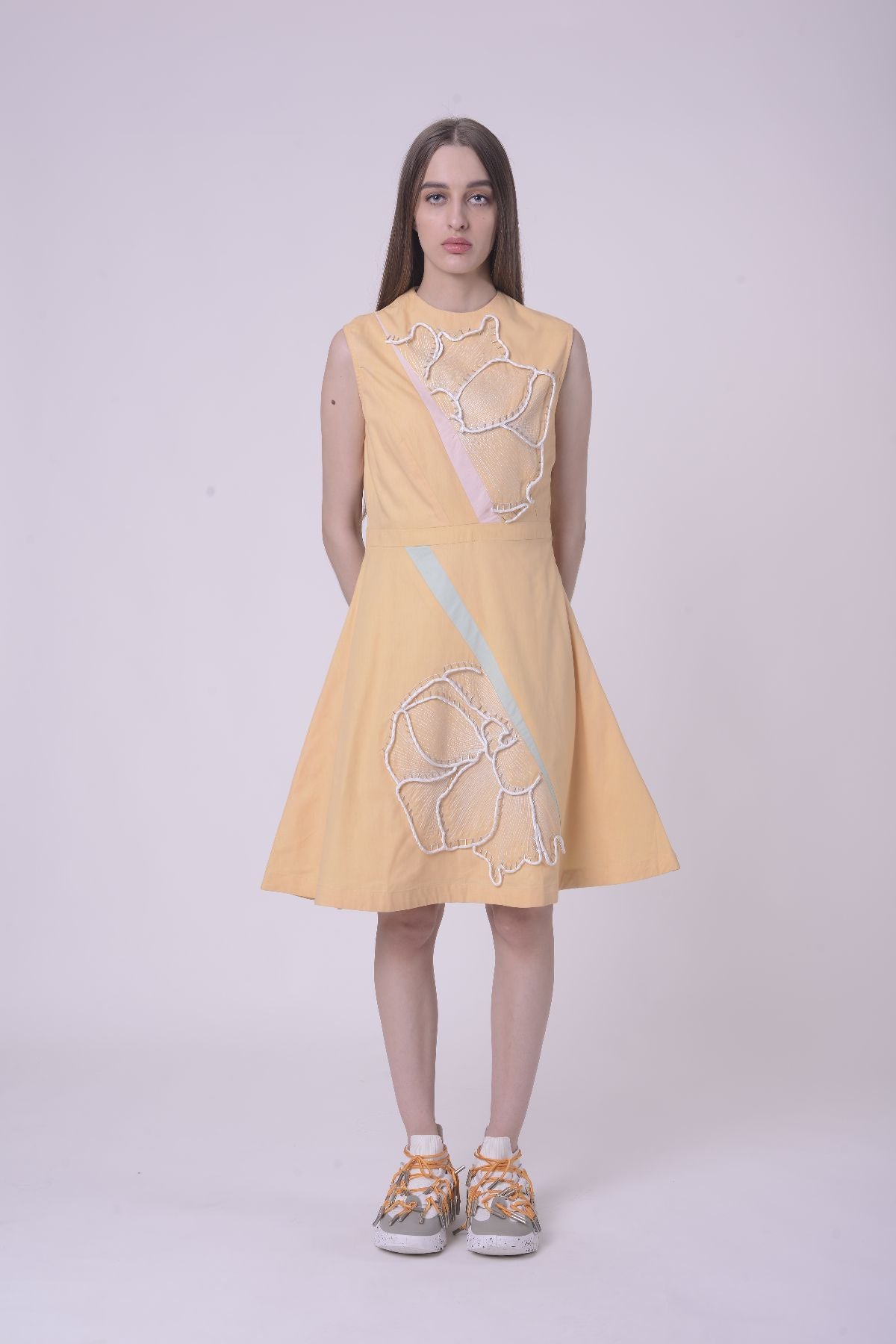 Peach Blossom A-Line Mini Dress