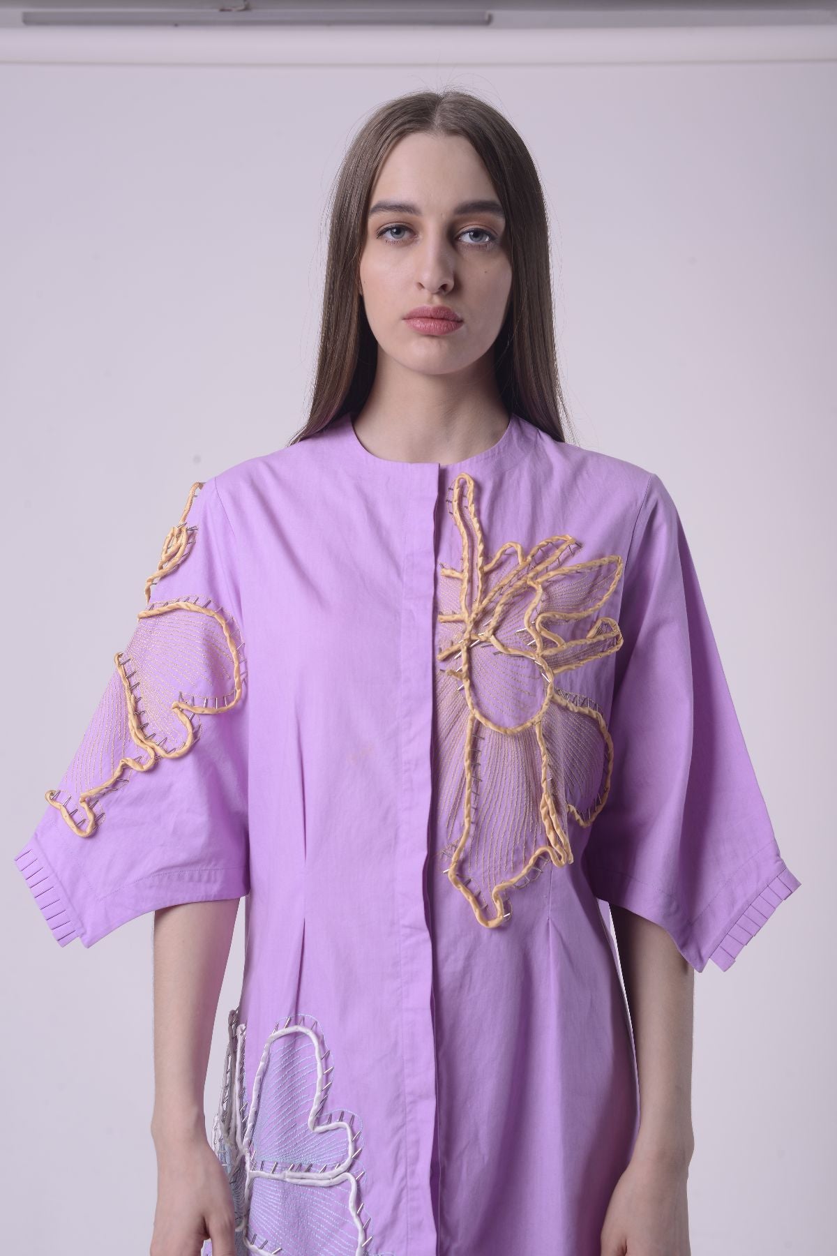 Peach Blossom Shirt Dress