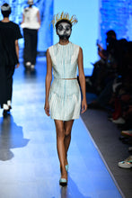 Load image into Gallery viewer, Adriana White 3D Embroidered Skirt