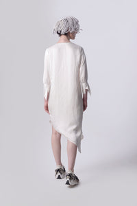 Scribble Assymetric Shirt Dress