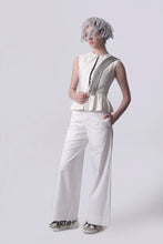 Load image into Gallery viewer, Black Stripes Peplum Top
