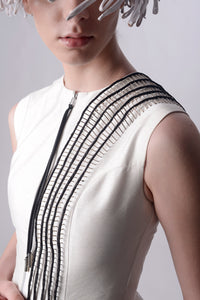 Black Stripes Peplum Top