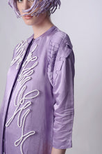 Load image into Gallery viewer, Digital Lavender Scribble Shirt Dress
