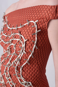 Barbed Wire Off Shoulder Dress