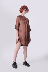 Chocolate Scribble London Dress
