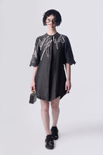 Load image into Gallery viewer, Black Scribble London Dress
