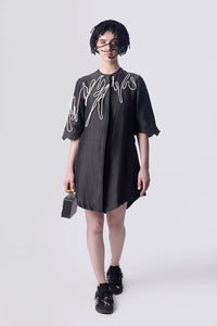 Black Scribble London Dress