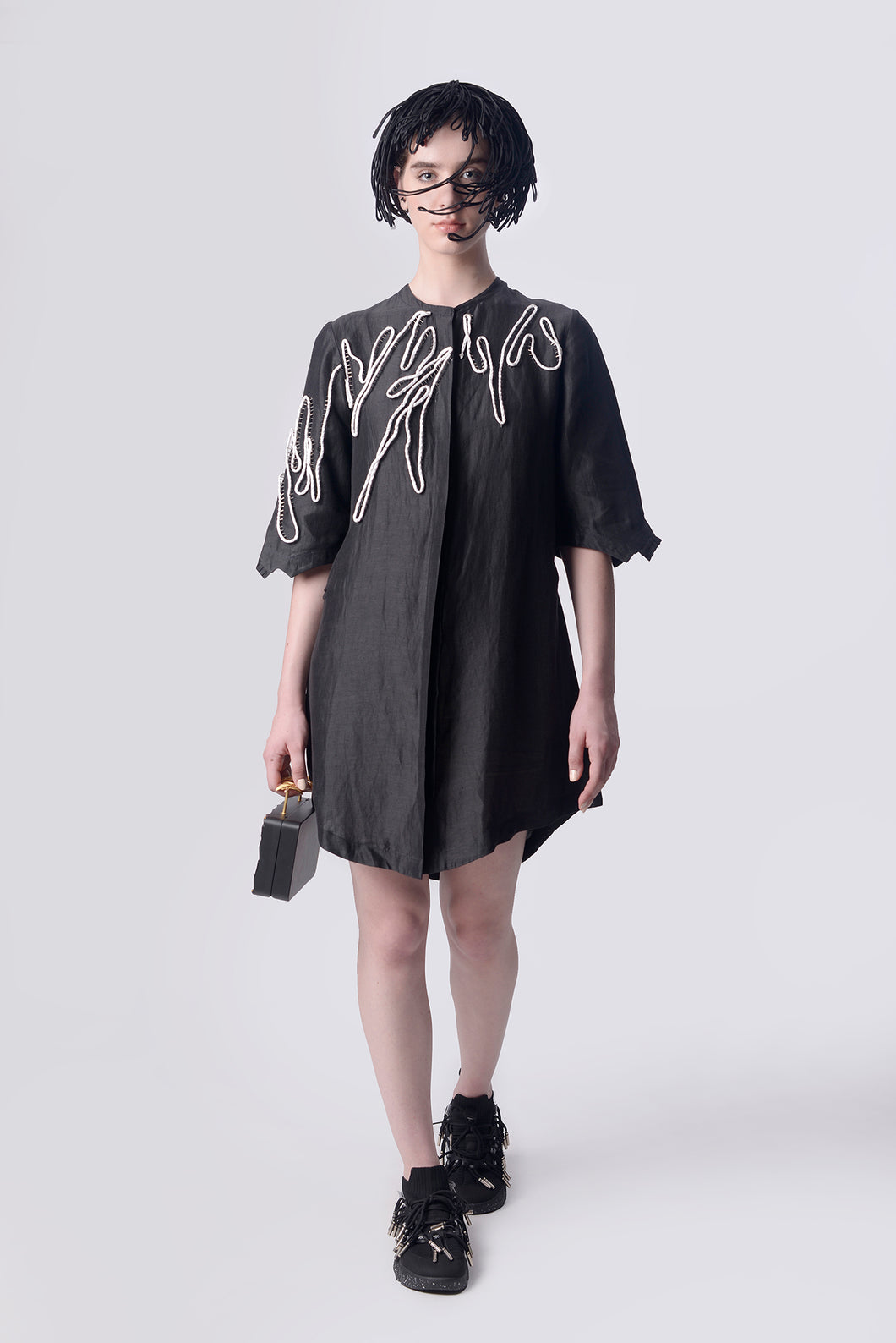 Black Scribble London Dress