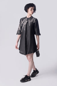 Black Scribble London Dress