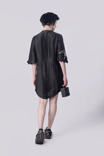 Load image into Gallery viewer, Black Scribble London Dress
