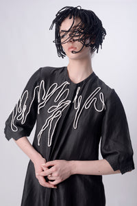 Black Scribble London Dress