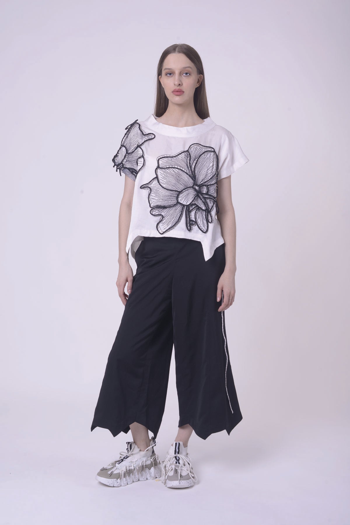 3 D Culotte Pants