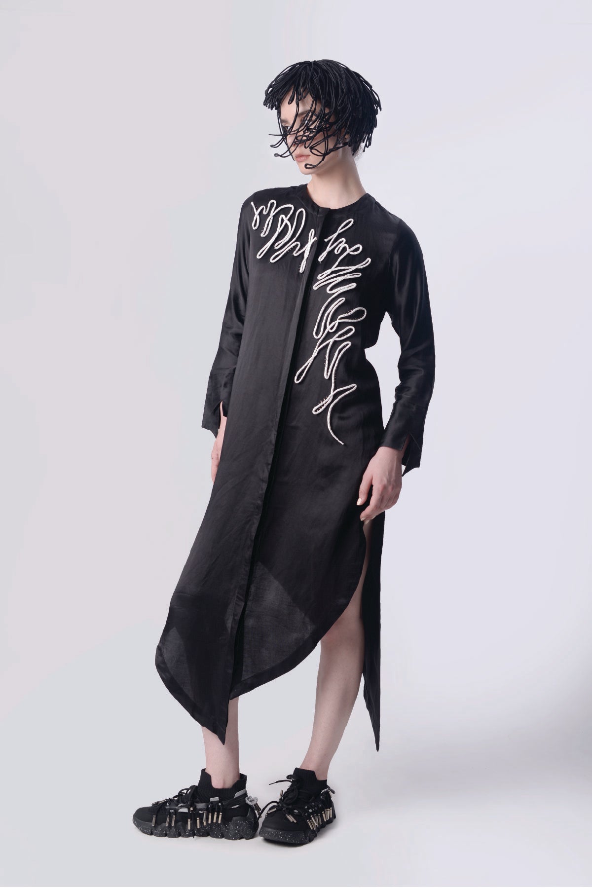 Scribble Asymmetric Dress