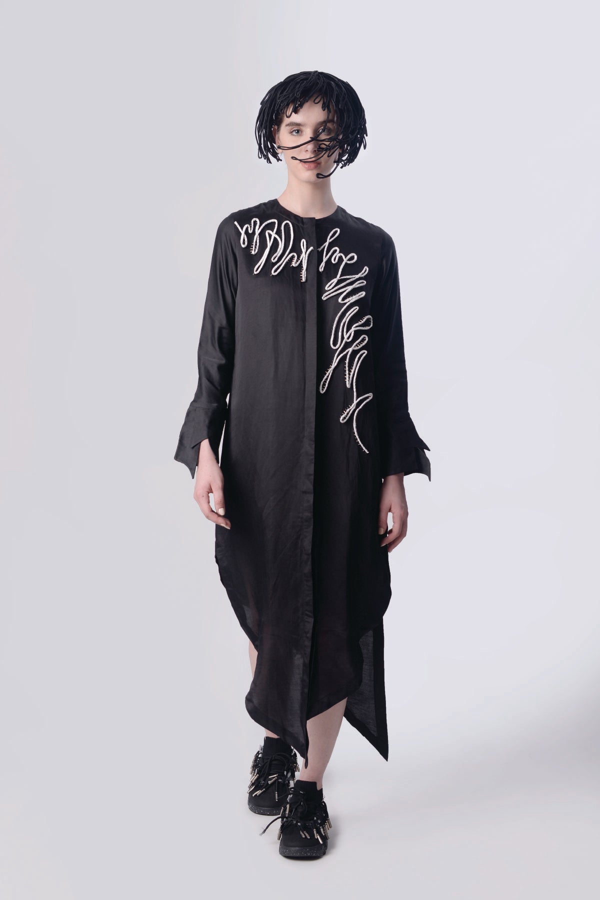 Scribble Asymmetric Dress