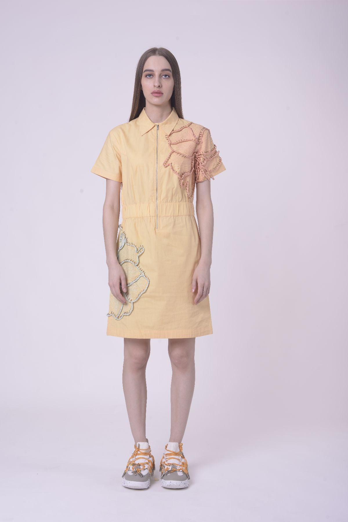 Peach Blossom Zip Dress