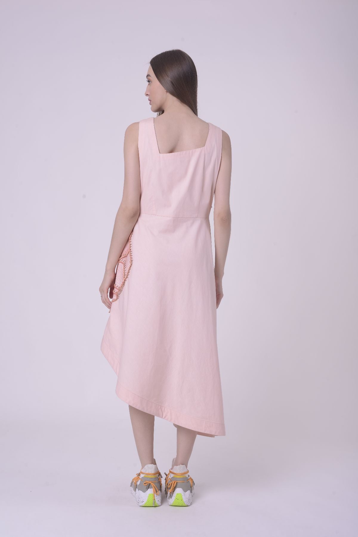 Peach Blossom Asymmetric Dress