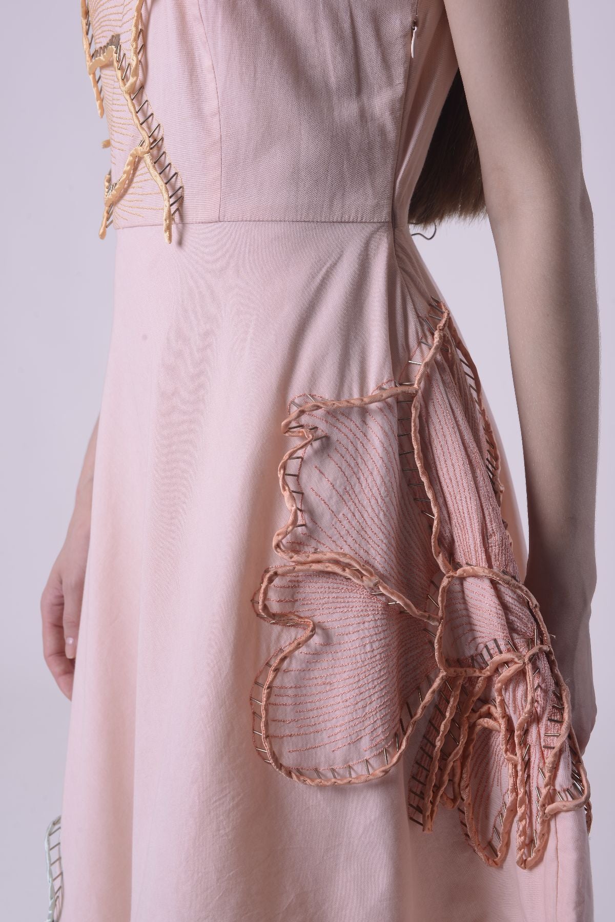 Peach Blossom Asymmetric Dress