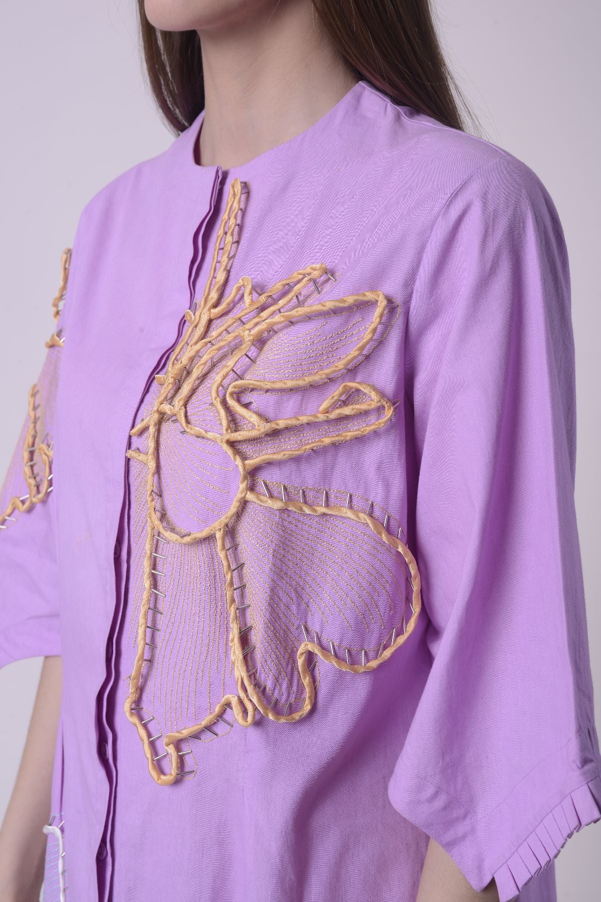 Peach Blossom Shirt Dress