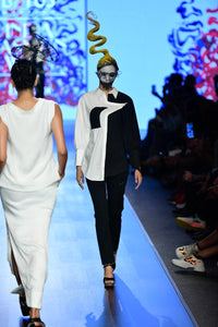 Alexandra Black and white Long Shirt