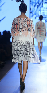 LOVE Print Drawstring Kaftan